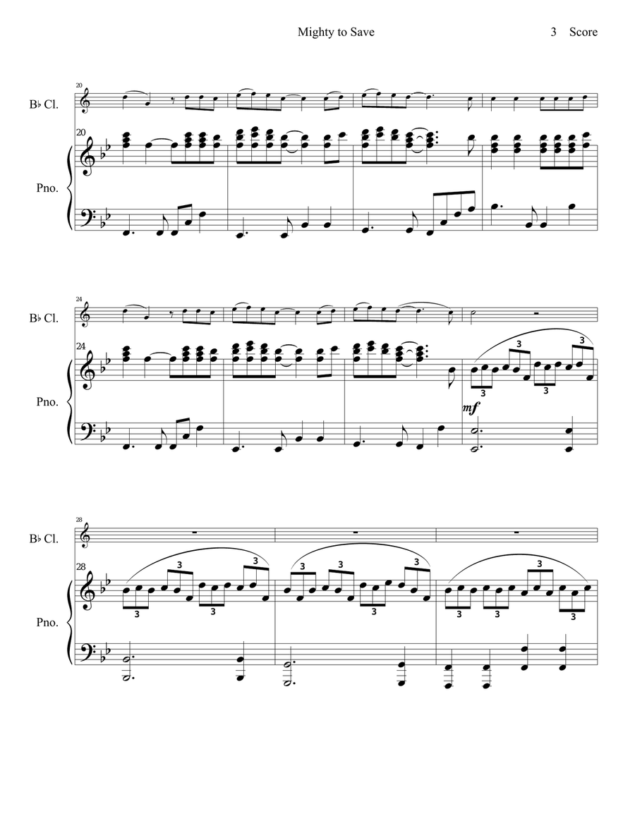 Mighty To Save Mighty To Save Piano scores gallery preview page 4
