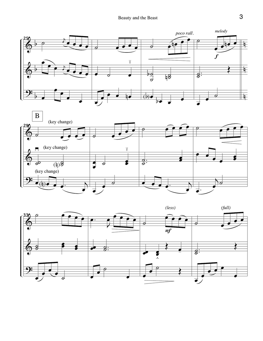 Beauty And The Beast Beauty And The Beast String Duet scores gallery preview page 4