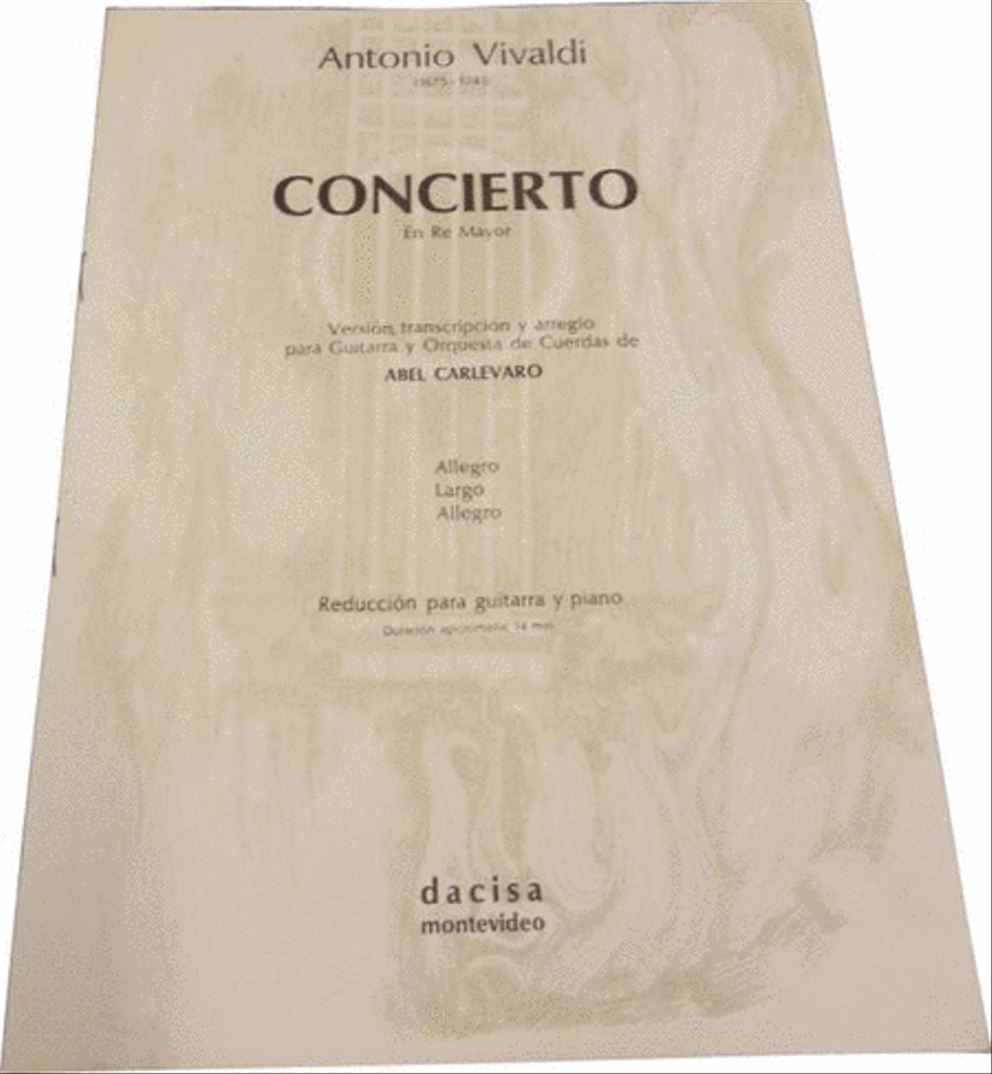Concierto in Re Mayor Piano scores gallery preview page 1