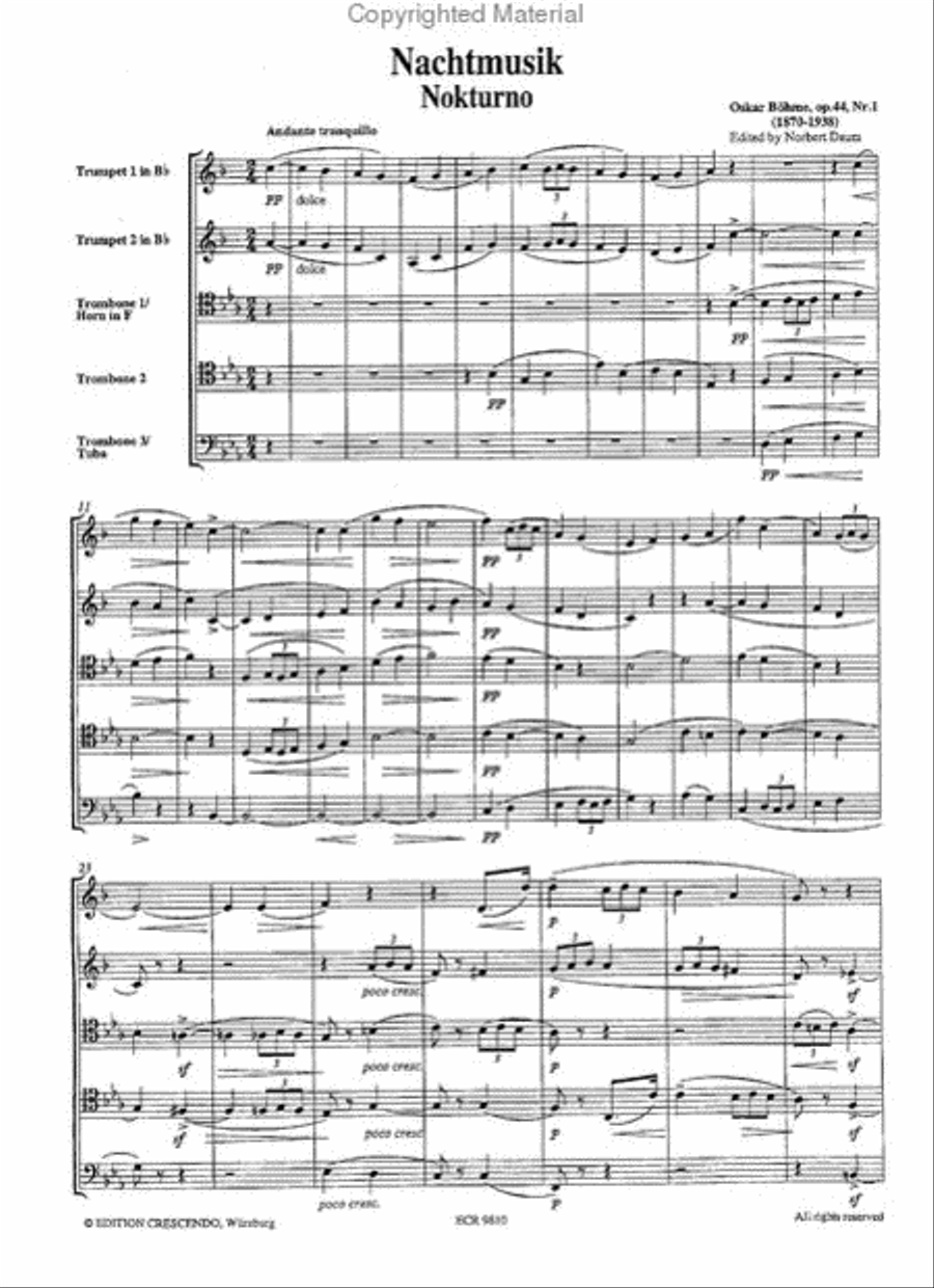 Nachtmusik Op. 44 Euphonium scores gallery preview page 2