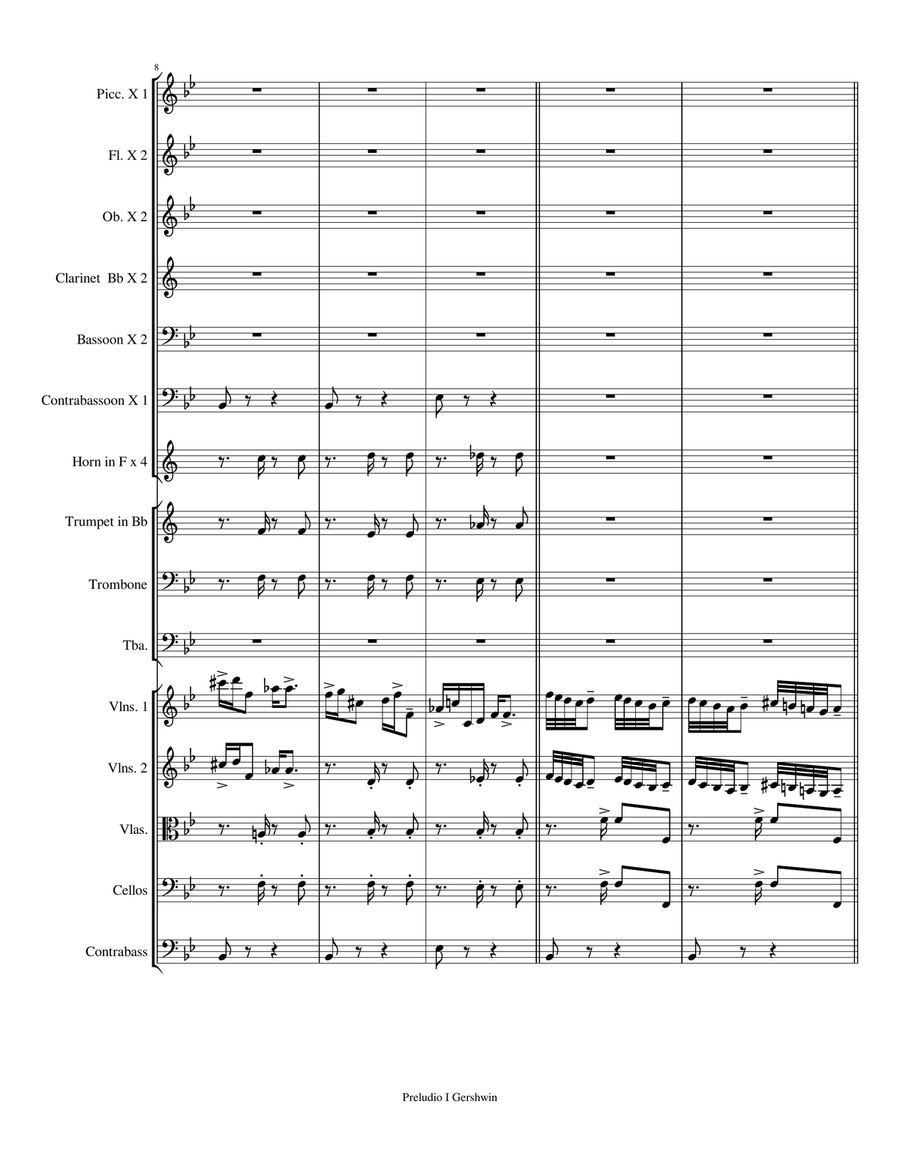 Prelude Nº 1 Full Orchestra scores gallery preview page 3