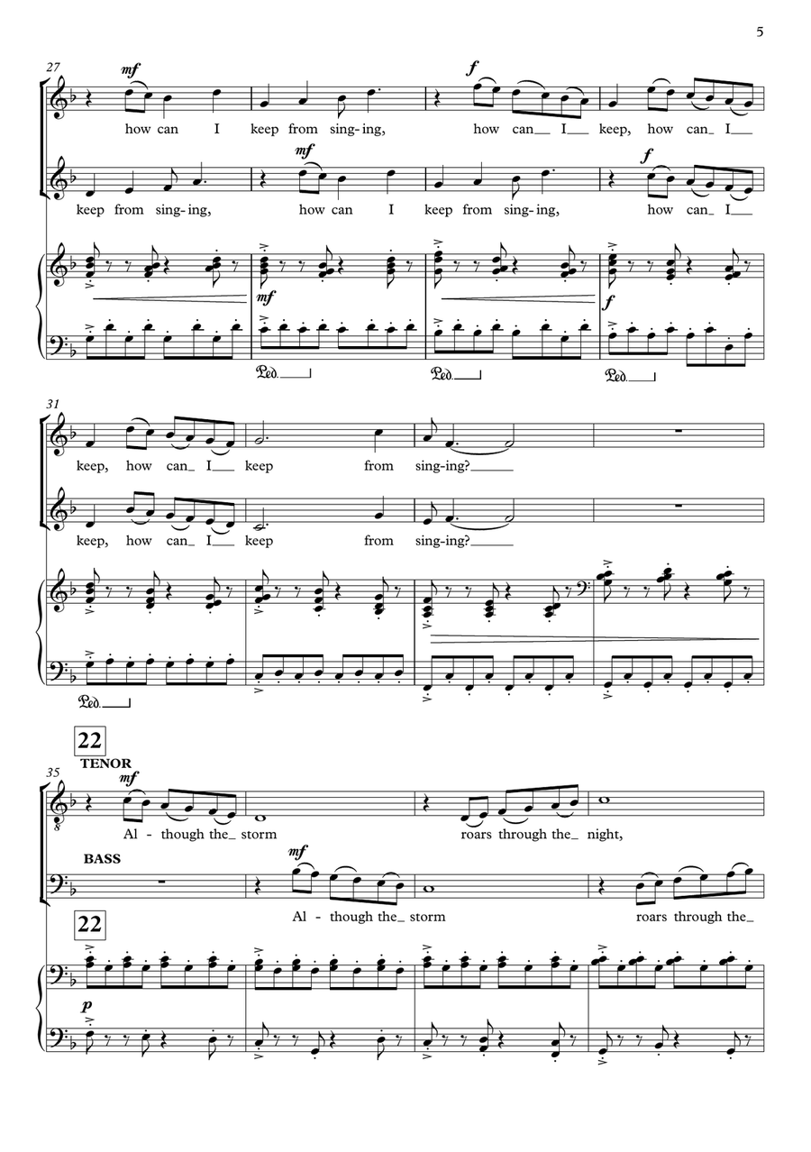 My life flows on (SATB and piano) 4-Part scores gallery preview page 5