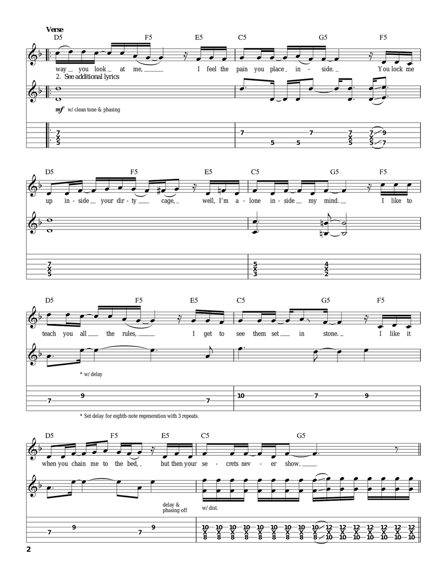 Control Electric Guitar scores gallery preview page 2