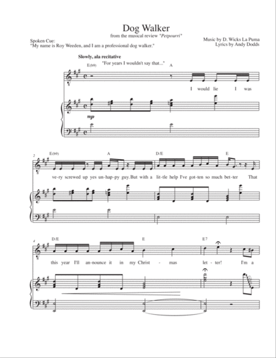 Dog Walker Dog Walker Voice scores gallery preview page 1
