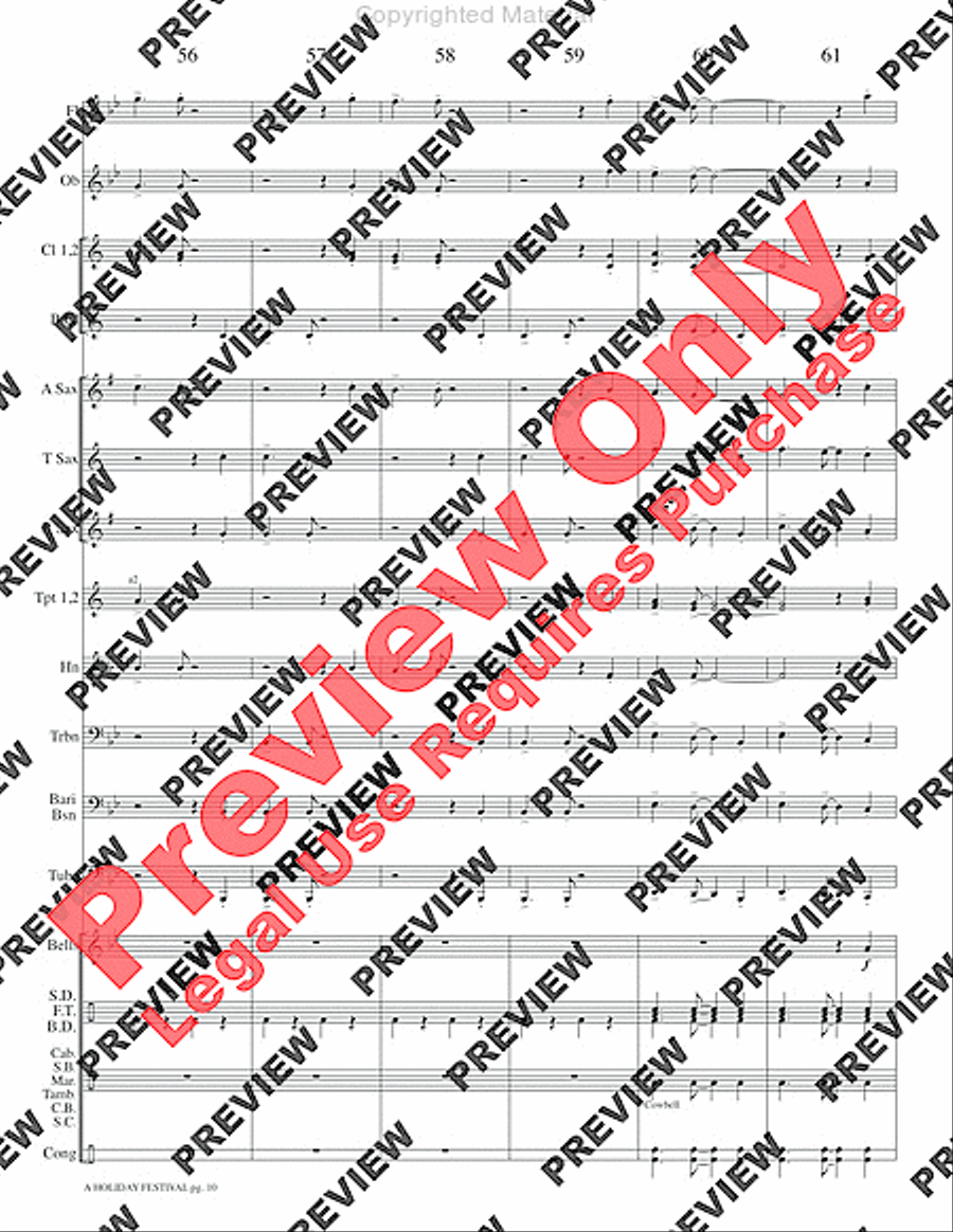 A Holiday Festival A Holiday Festival Concert Band scores gallery preview page 13