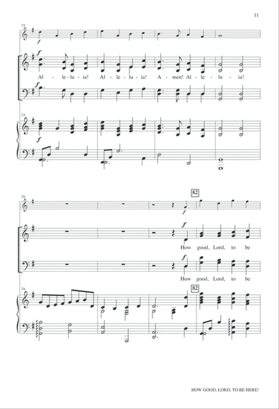 How Good Lord to be Here How Good Lord to be Here 4-Part scores gallery preview page 11