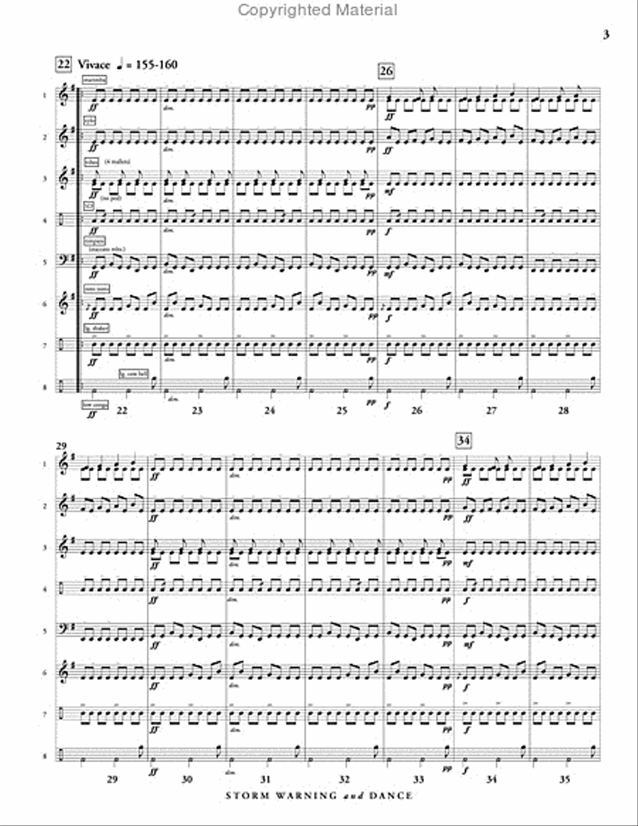 Storm Warning and Dance Storm Warning and Dance Percussion Ensemble scores gallery preview page 4