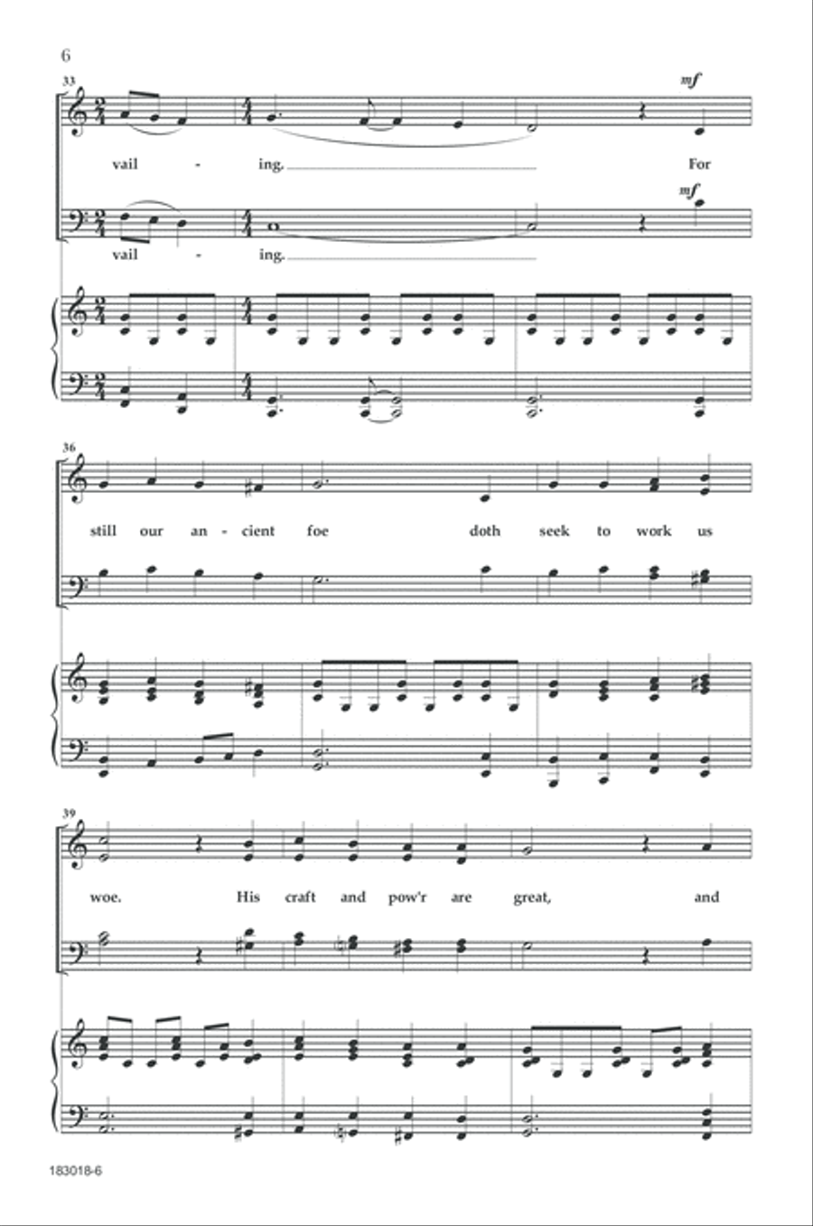A Mighty Fortress 4-Part scores gallery preview page 5