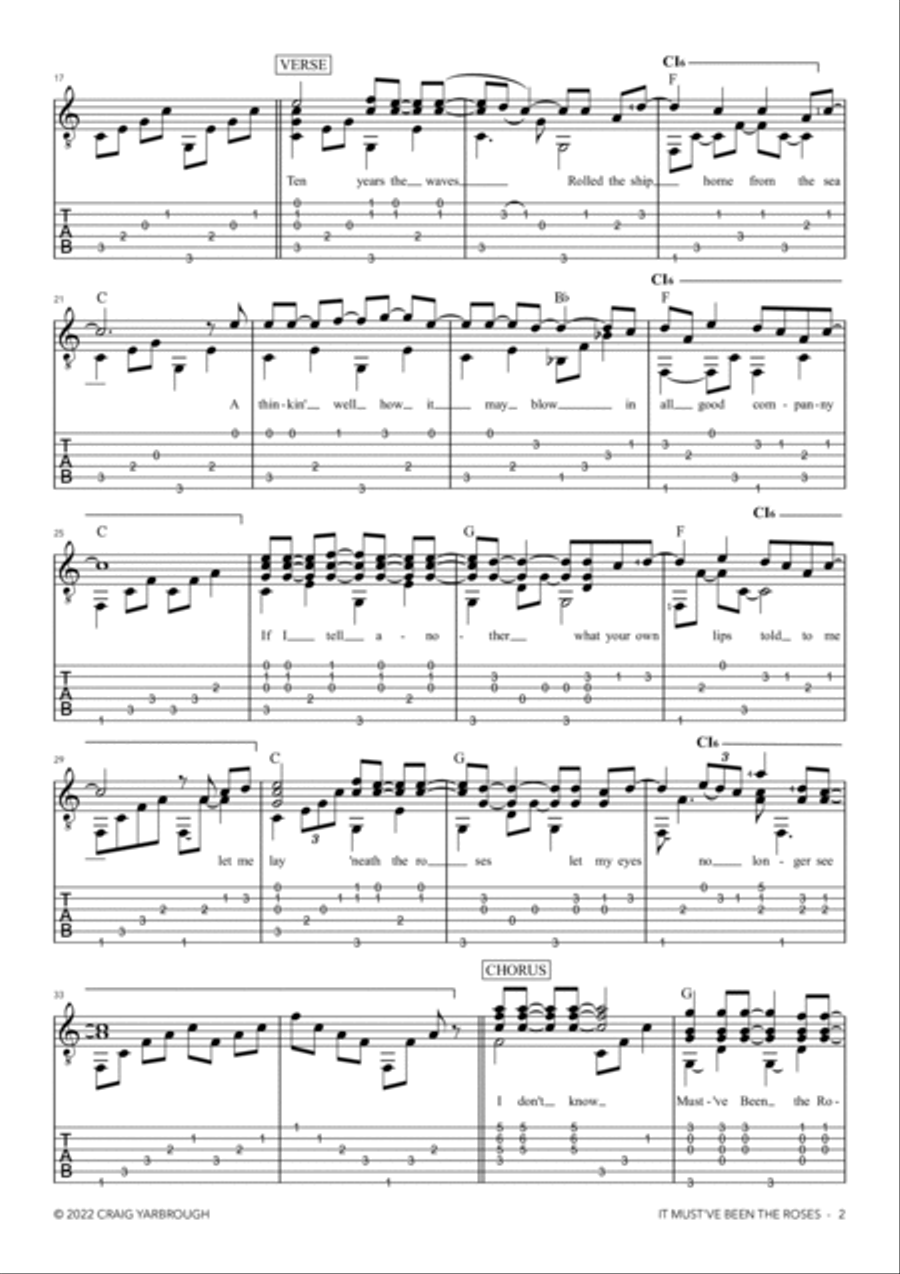 It Must Have Been the Roses Acoustic Guitar scores gallery preview page 2