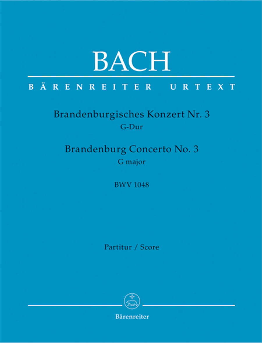Brandenburg Concerto, No. 3 G major, BWV 1048 Orchestra scores gallery preview page 1