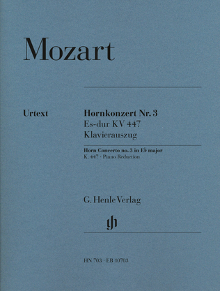 Book cover for Horn Concerto [No. 3] in E flat major K. 447