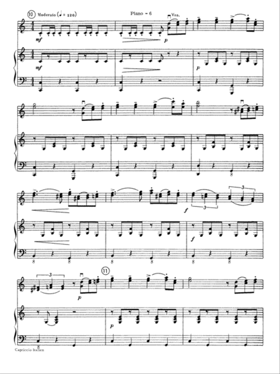 Capriccio Italienne: Piano Accompaniment Full Orchestra scores gallery preview page 6