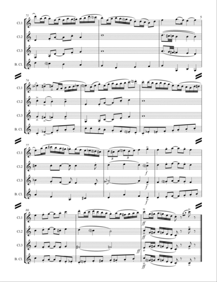 Too Fat Polka (she's Too Fat For Me) Woodwind Ensemble scores gallery preview page 6
