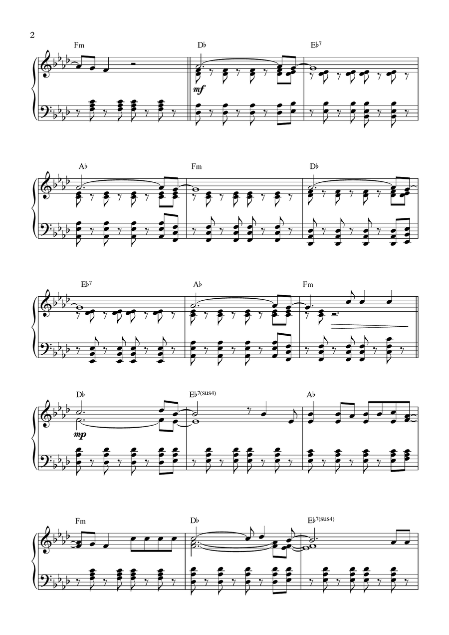 Viva La Vida Piano Solo scores gallery preview page 2