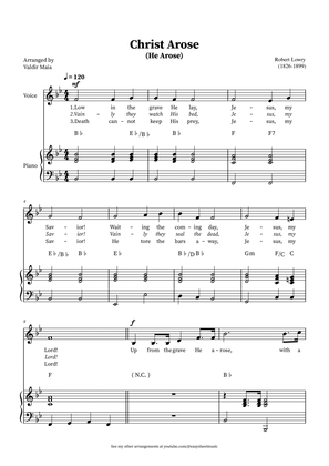Christ Arose (He Arose) - Voice an Piano (with chords in Bb)