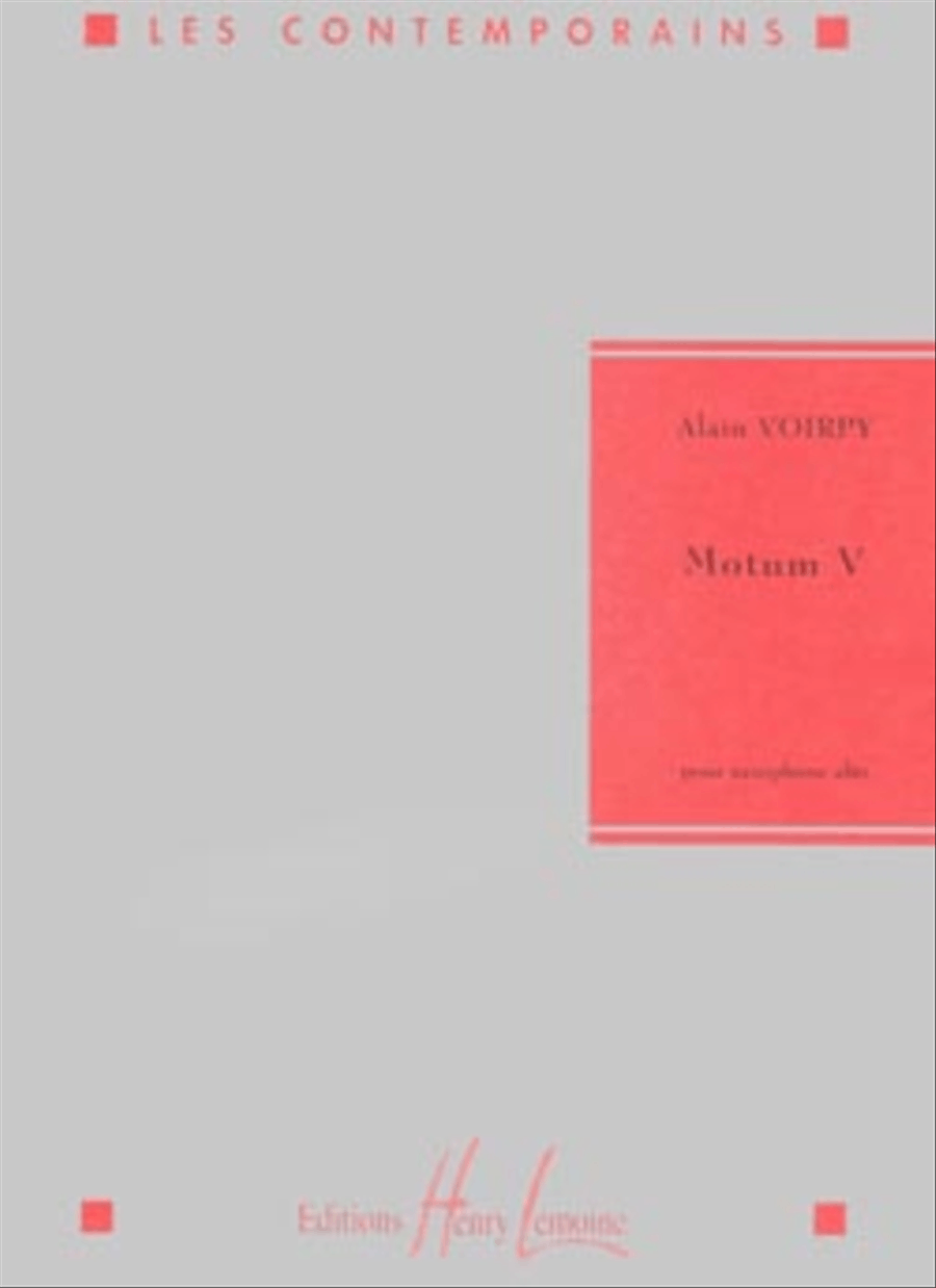 Motum V Alto Saxophone scores gallery preview page 1