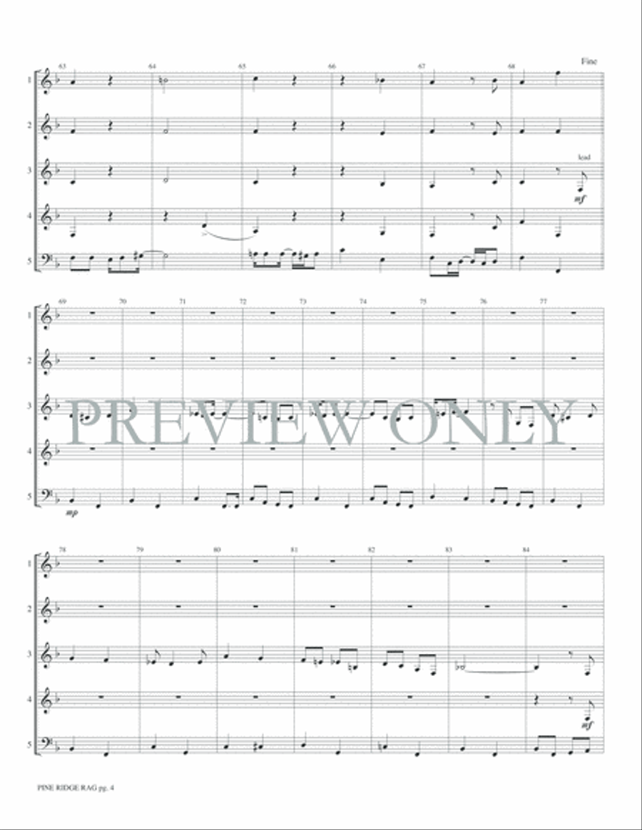 Pine Ridge Rag Pine Ridge Rag Woodwind Ensemble scores gallery preview page 6