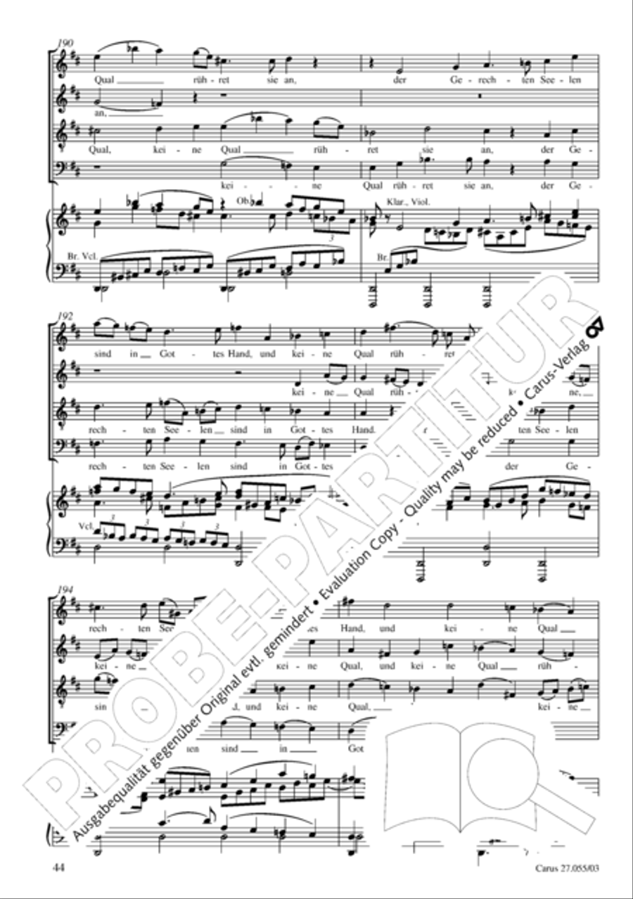 Ein Deutsches Requiem (German Requiem) 4-Part scores gallery preview page 47