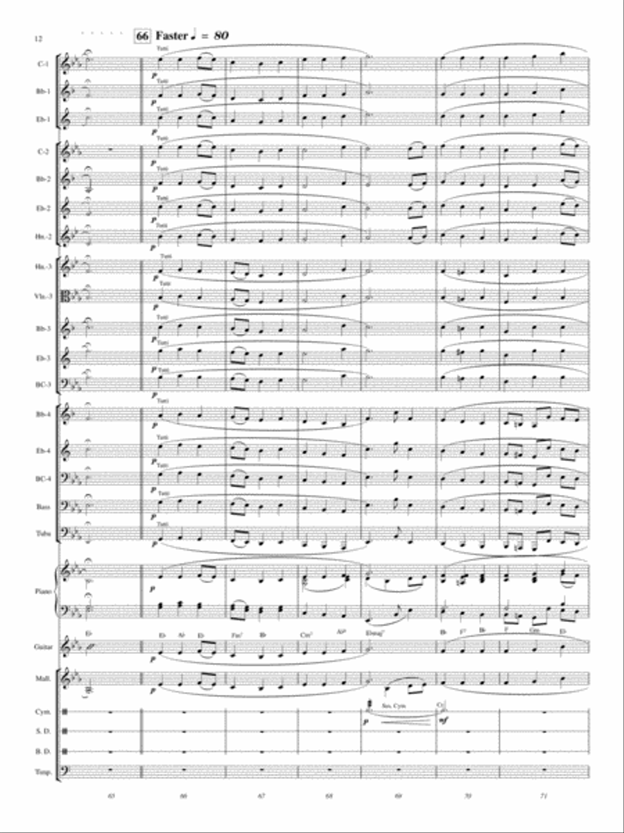 A Festival of Hymns A Festival of Hymns Concert Band scores gallery preview page 11