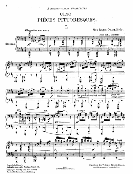 Cinq pieces pittoresques, Op. 34