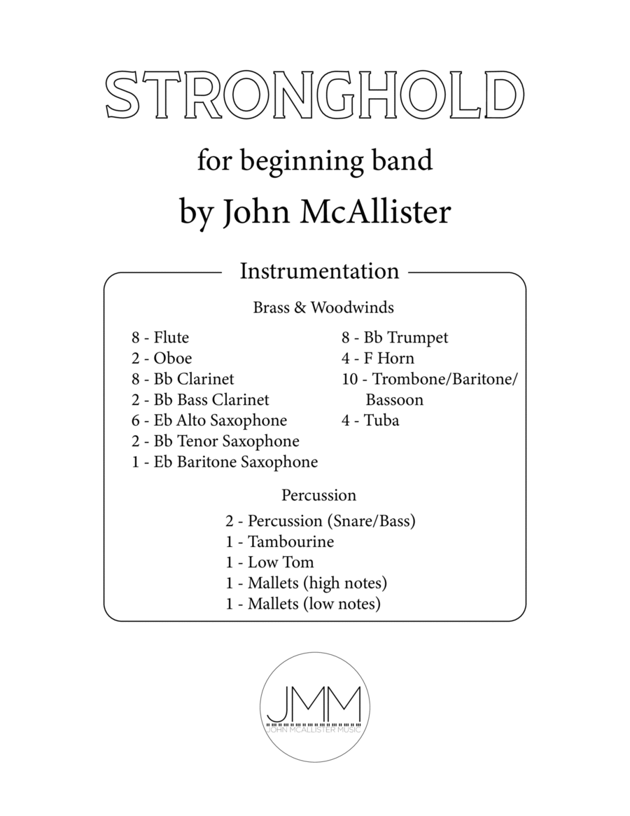 Stronghold - for beginning band Concert Band scores gallery preview page 1