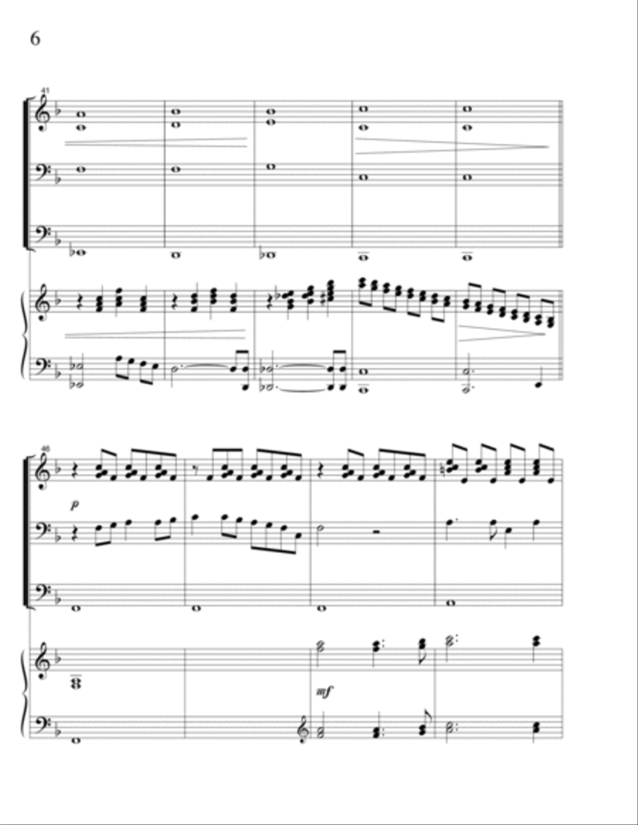 3 HYMNS arranged as PIANO & ORGAN DUETS Voice scores gallery preview page 6