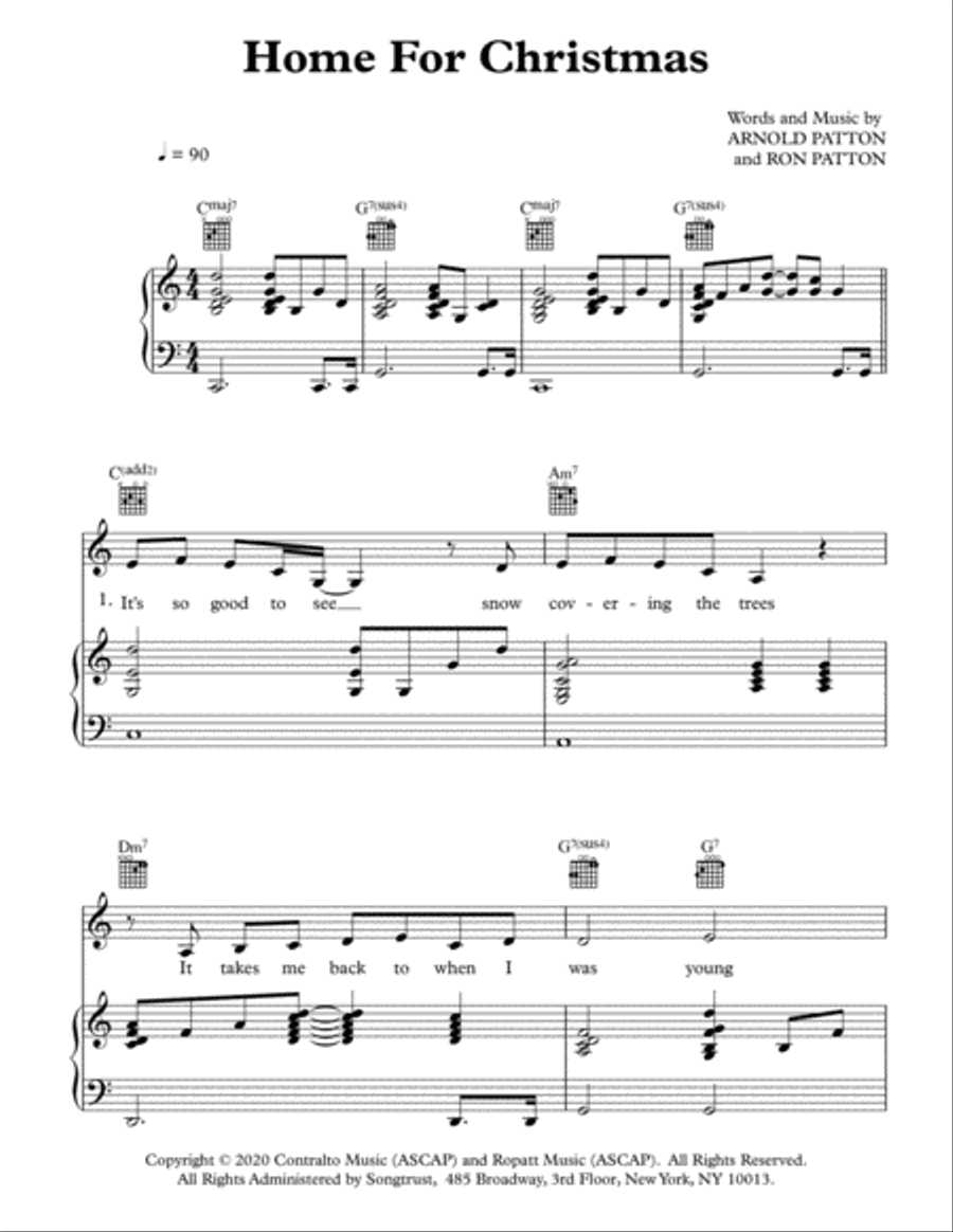 Home For Christmas Piano, Vocal, Guitar scores gallery preview page 2