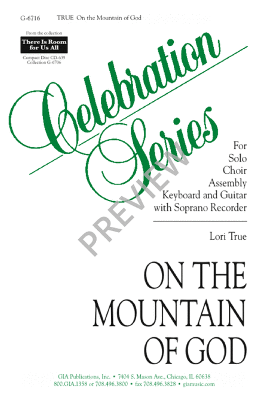 On the Mountain of God 3-Part scores gallery preview page 1