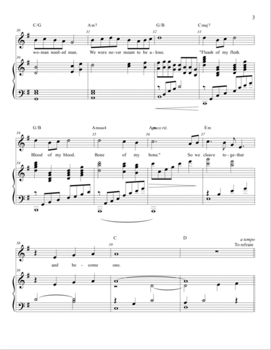 Sacrament of Love G Sacrament of Love G Piano, Vocal, Guitar scores gallery preview page 3