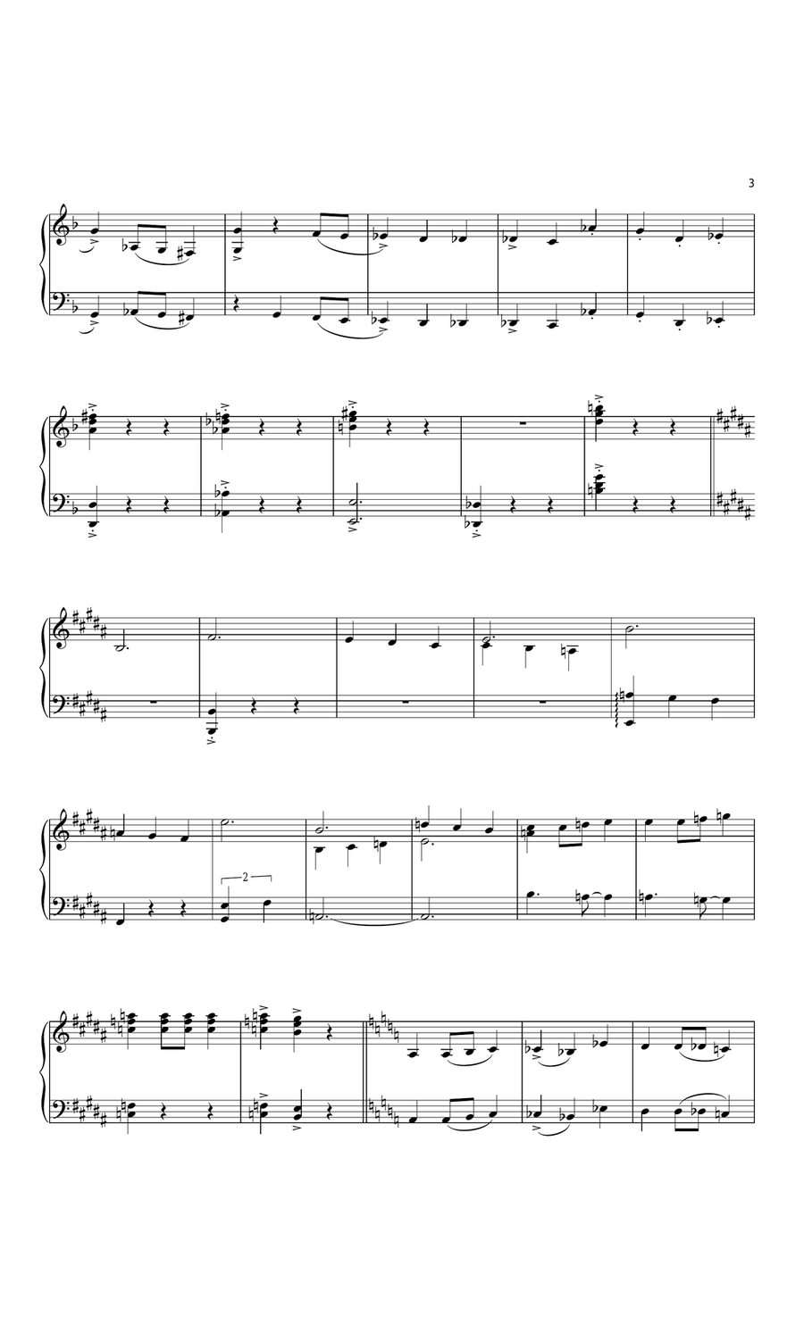 Scherzo For X-Wings Piano Solo scores gallery preview page 3
