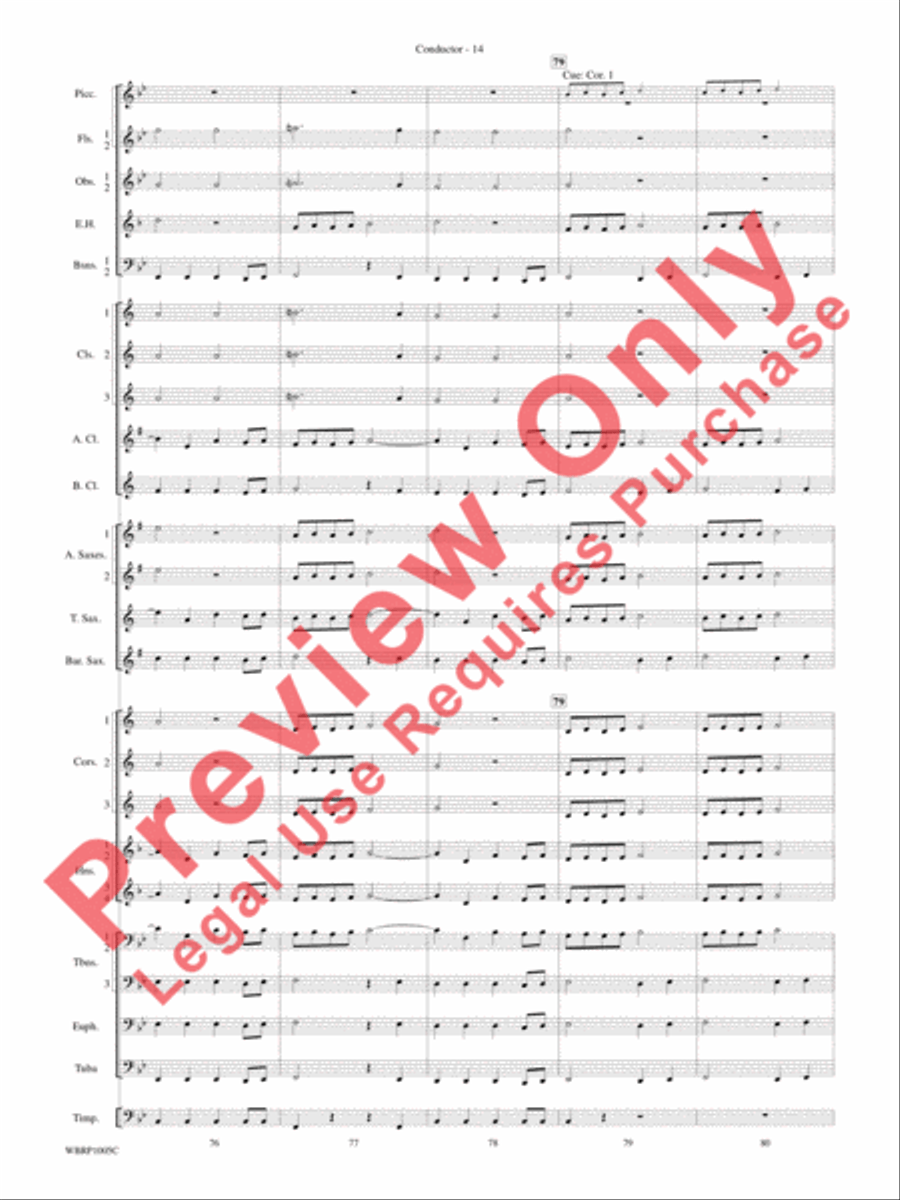 Prelude and Fugue in B-flat Major Concert Band scores gallery preview page 16