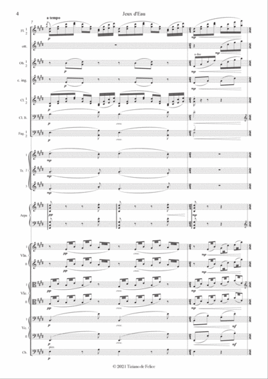 Jeux d'eau for Orchestra - Maurice Ravel Full Orchestra scores gallery preview page 6