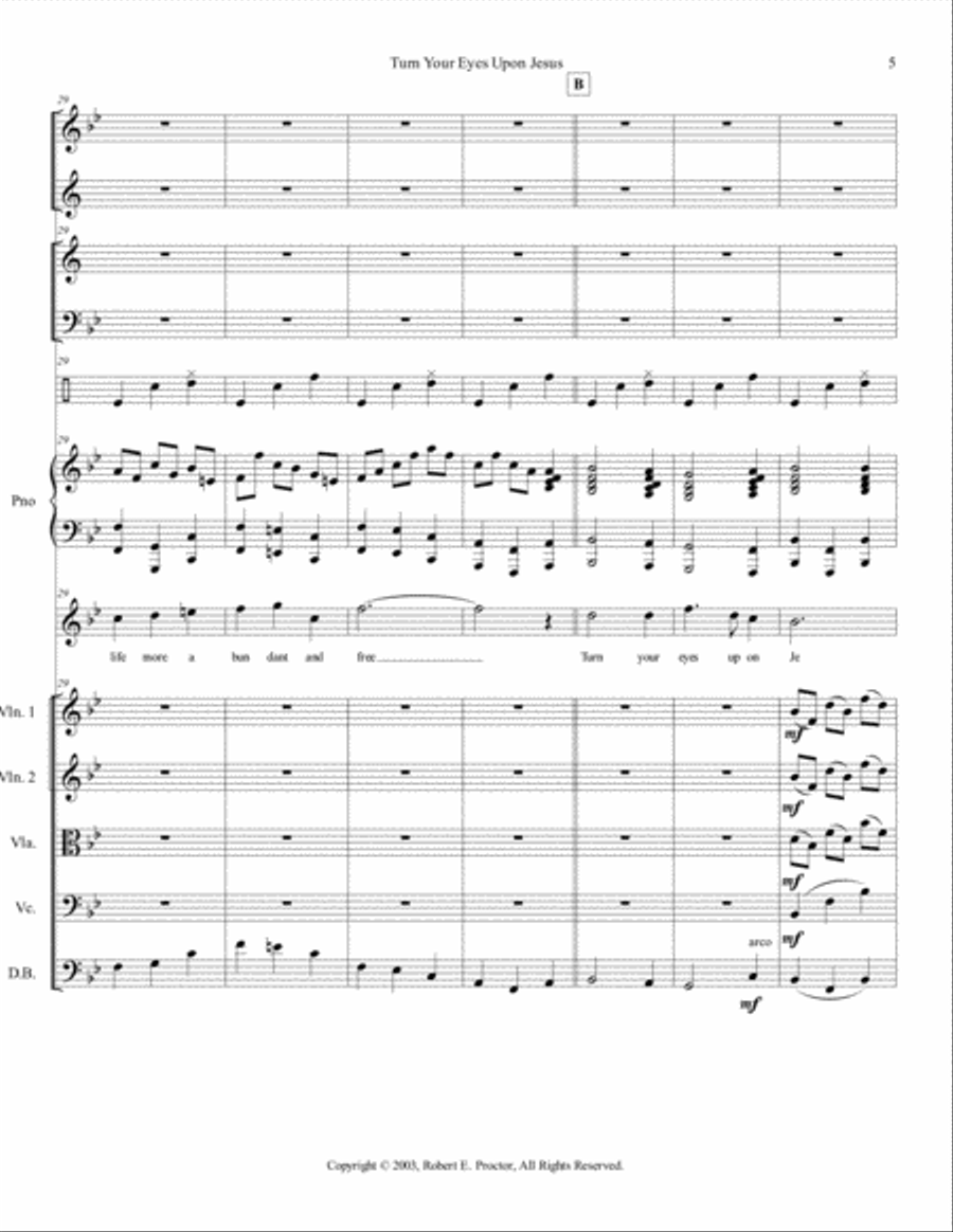 Turn Your Eyes Upon Jesus Full Orchestra scores gallery preview page 5