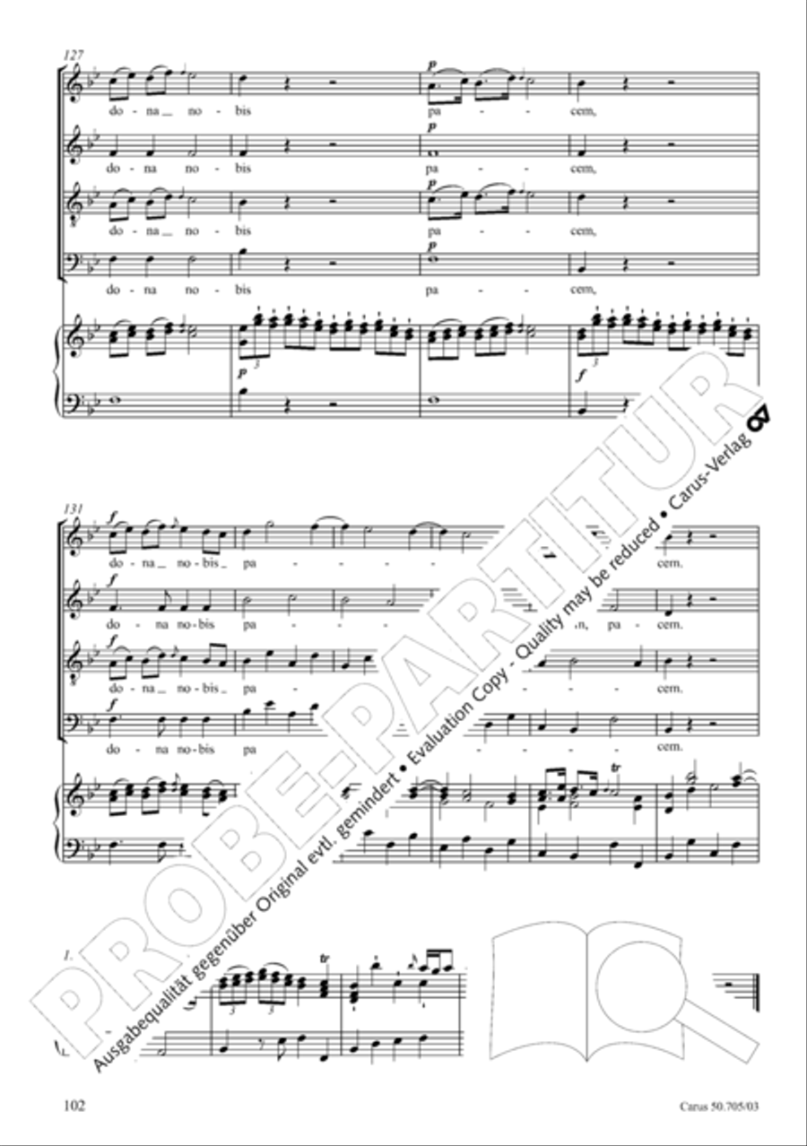Missa in g. Hasse-Werkausgabe IV/3 4-Part scores gallery preview page 111