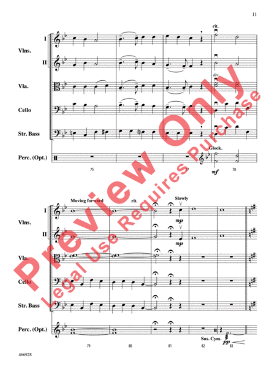 See Amid the Winter's Snow String Orchestra scores gallery preview page 12