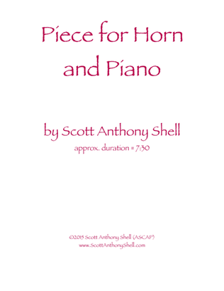 Piece for Horn and Piano