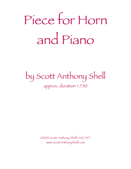 Piece for Horn and Piano image number null