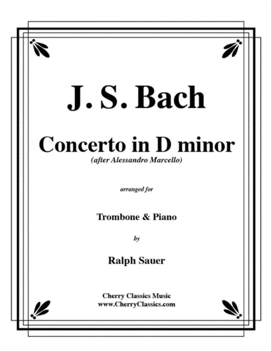Concerto in D minor for Trombone & Piano Piano Accompaniment scores gallery preview page 1