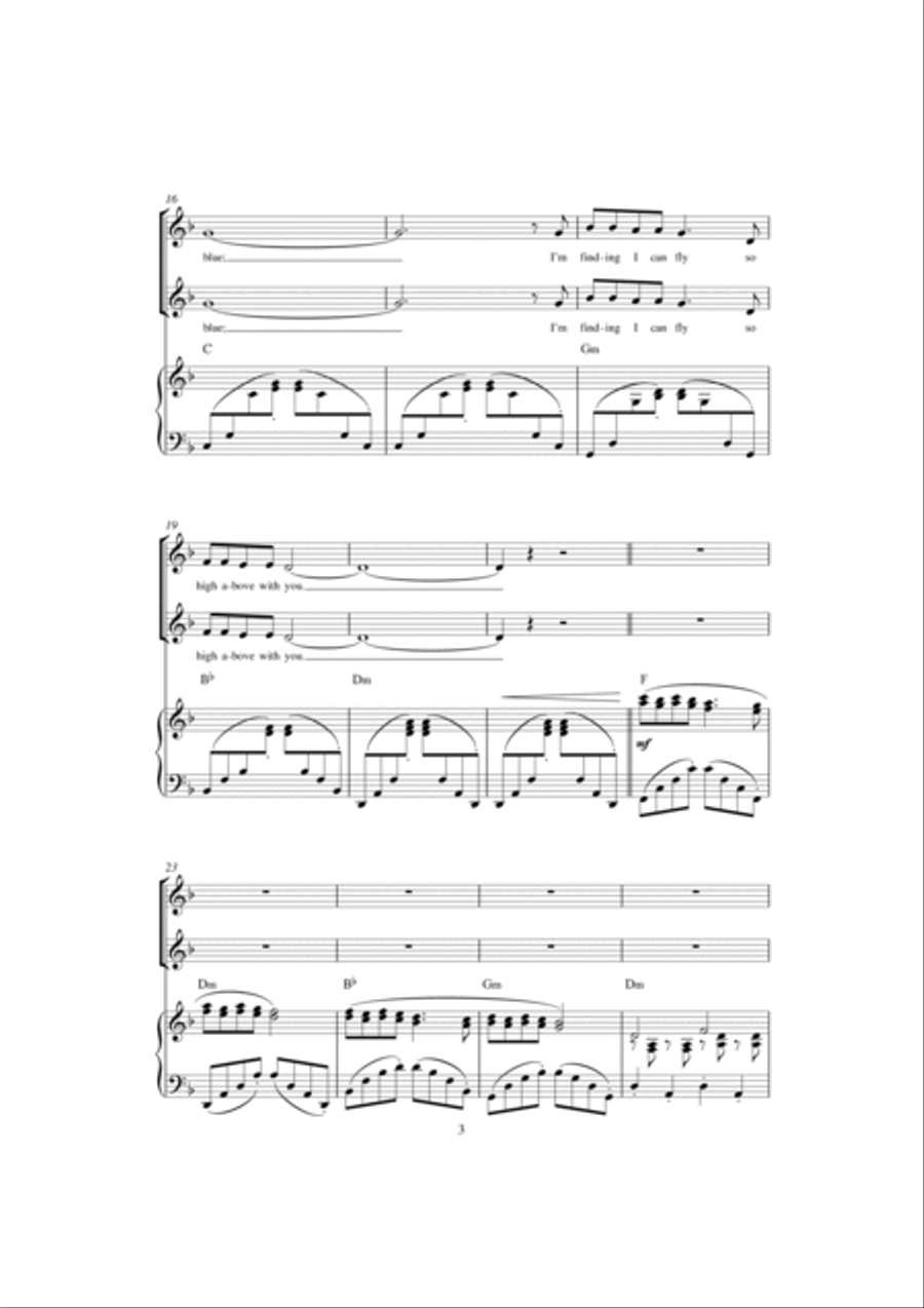 Walking In The Air (theme from The Snowman) SSA scores gallery preview page 3