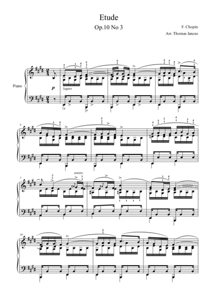Etude op. 10 no. 3 in E major "Tristesse" image number null