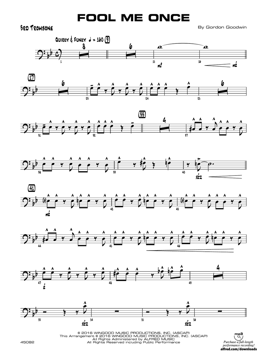 Fool Me Once: 3rd Trombone
