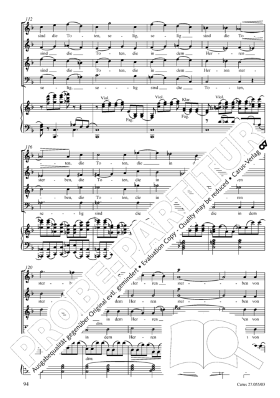 Ein Deutsches Requiem (German Requiem) 4-Part scores gallery preview page 97
