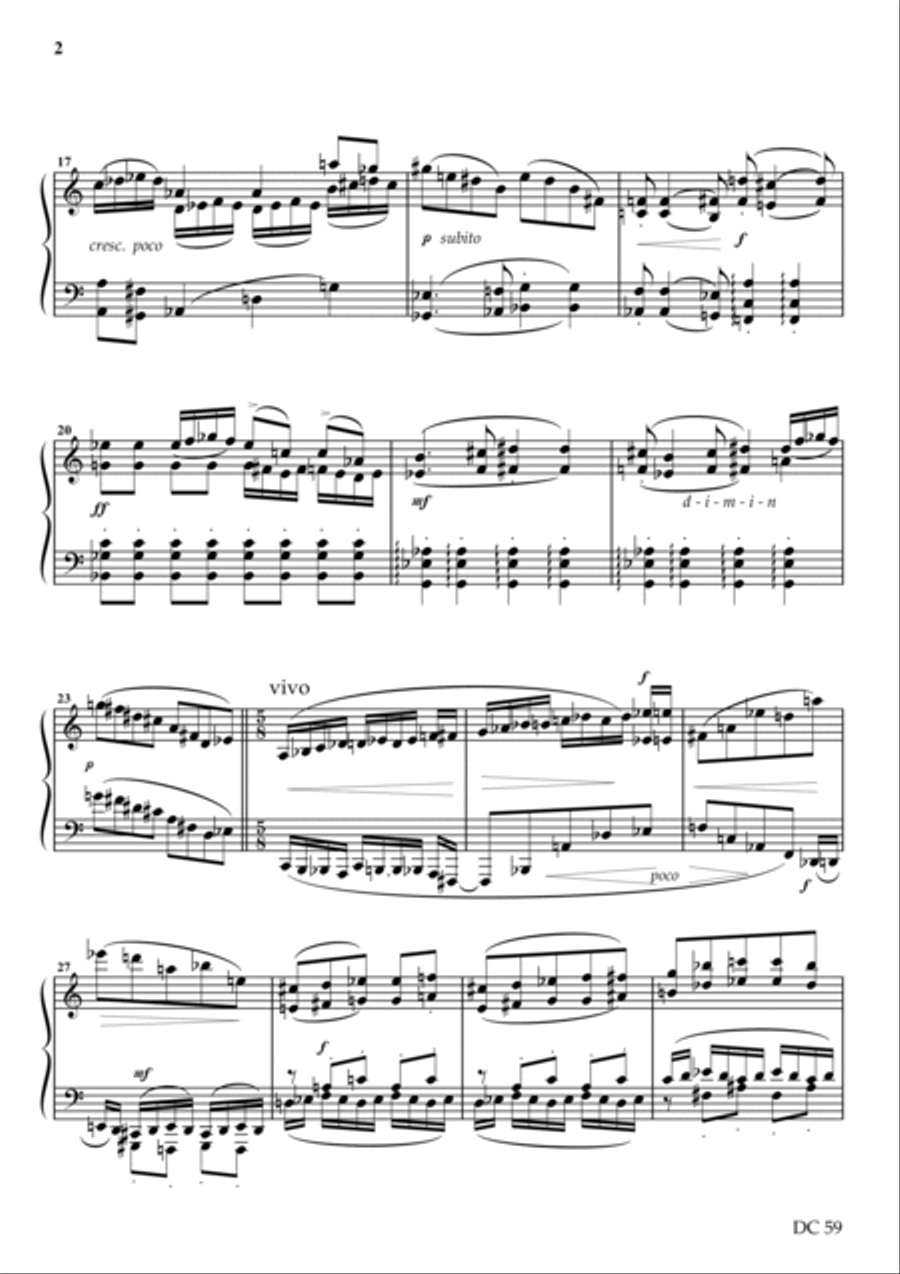 Piano Sonata No.1 - Benedicto Mariae Piano Solo scores gallery preview page 2