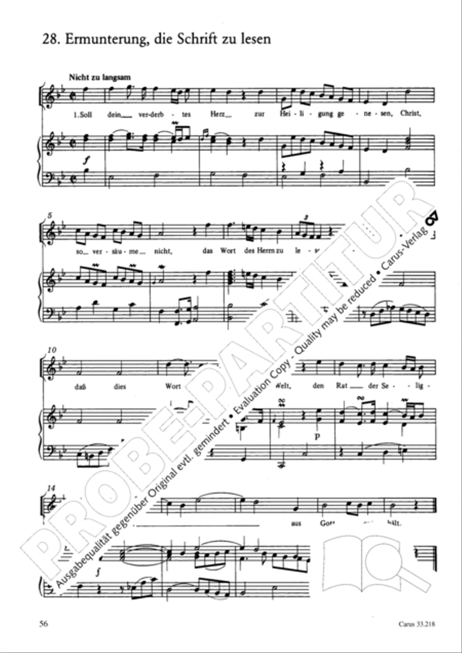 Geistliche Oden und Lieder (Gellert) Collection / Songbook scores gallery preview page 51
