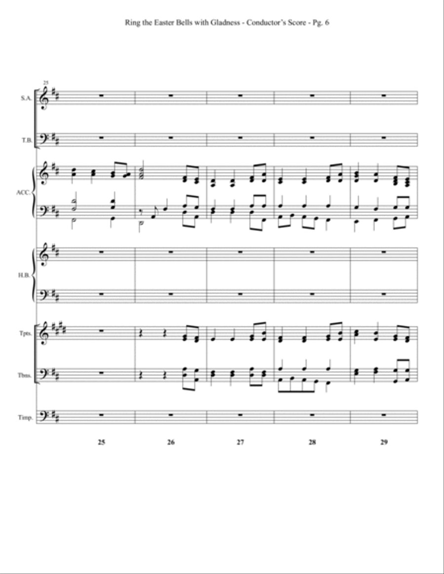 Ring the Easter Bells with Gladness - Full Score Choir scores gallery preview page 6