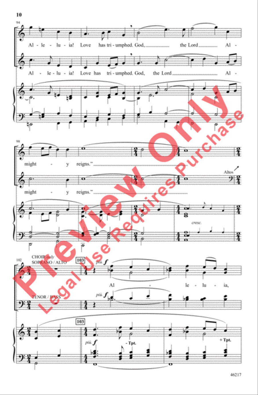 Hark, Creation's Alleluia 4-Part scores gallery preview page 10