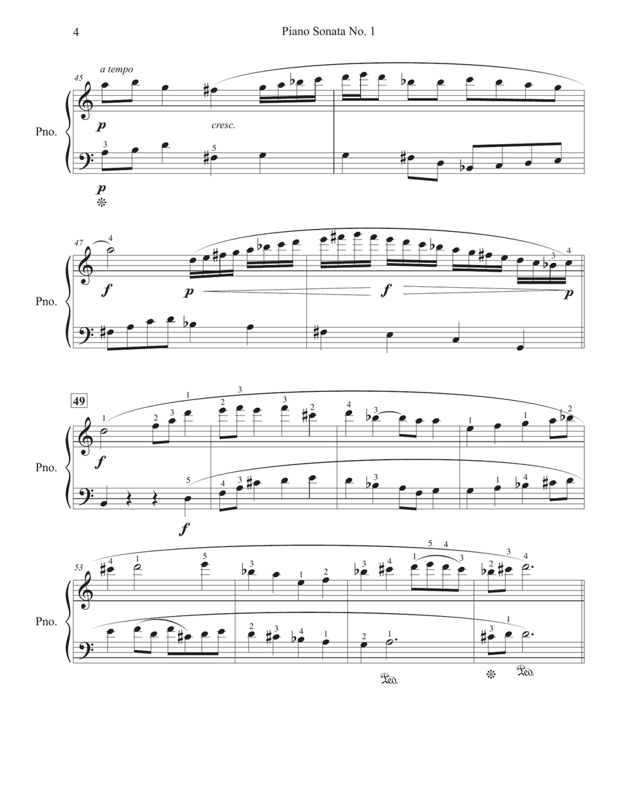 Piano Sonata No. 1 Piano Solo scores gallery preview page 4