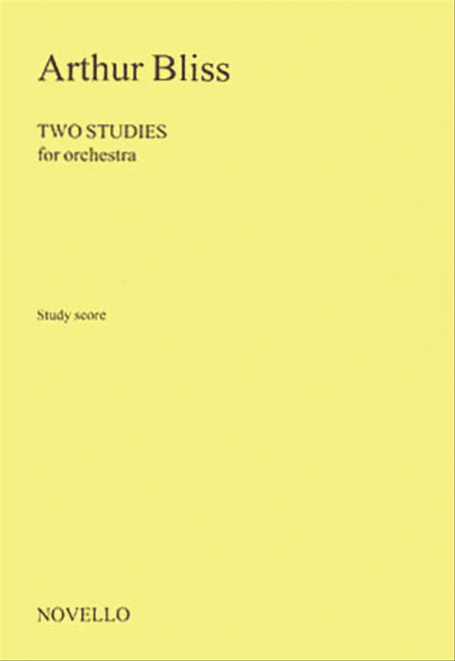 Arthur Bliss Two Studies for Orchestra Orchestra scores gallery preview page 1