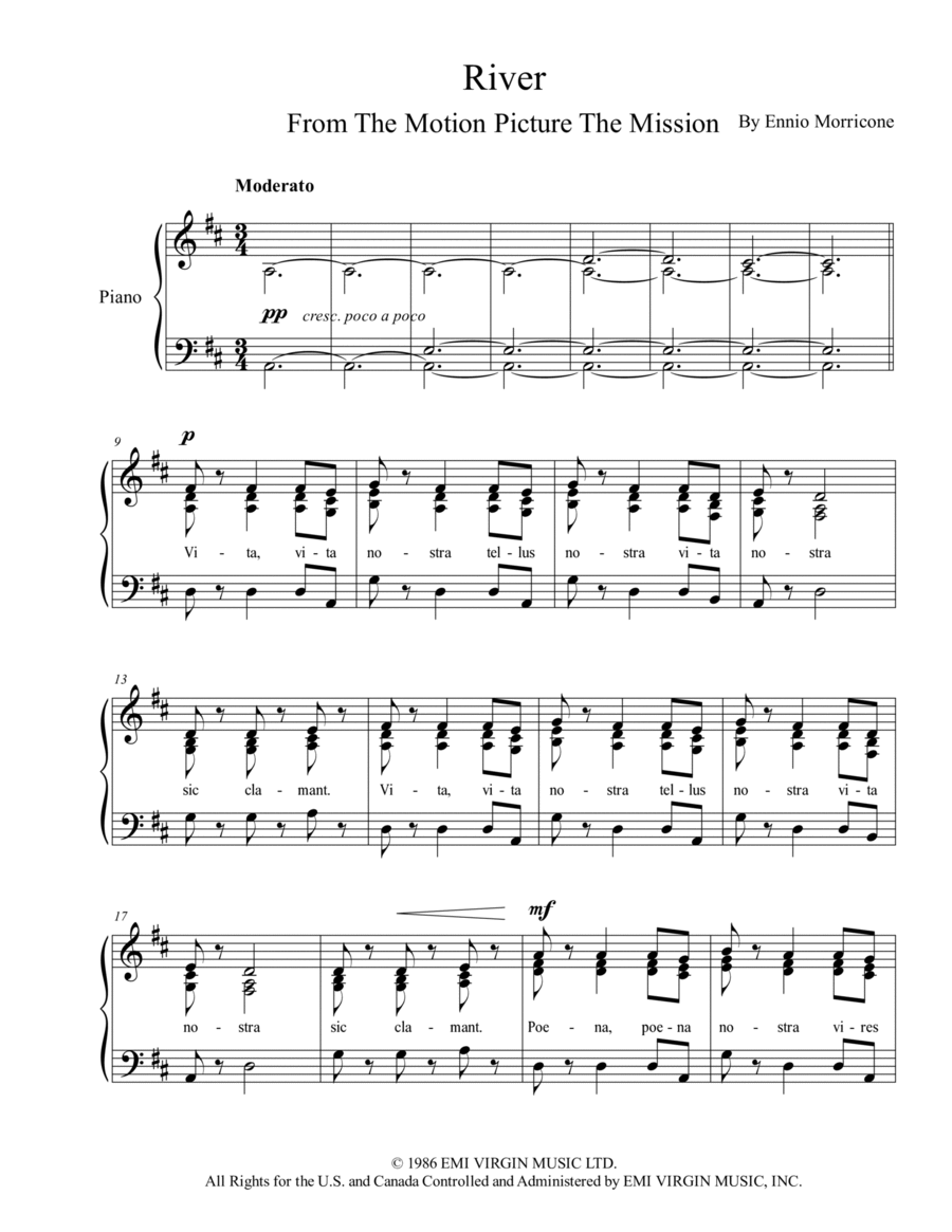River Piano Solo scores gallery preview page 1