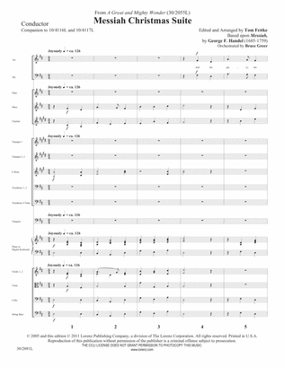 Book cover for Messiah Christmas Suite - Orchestral Score and Parts